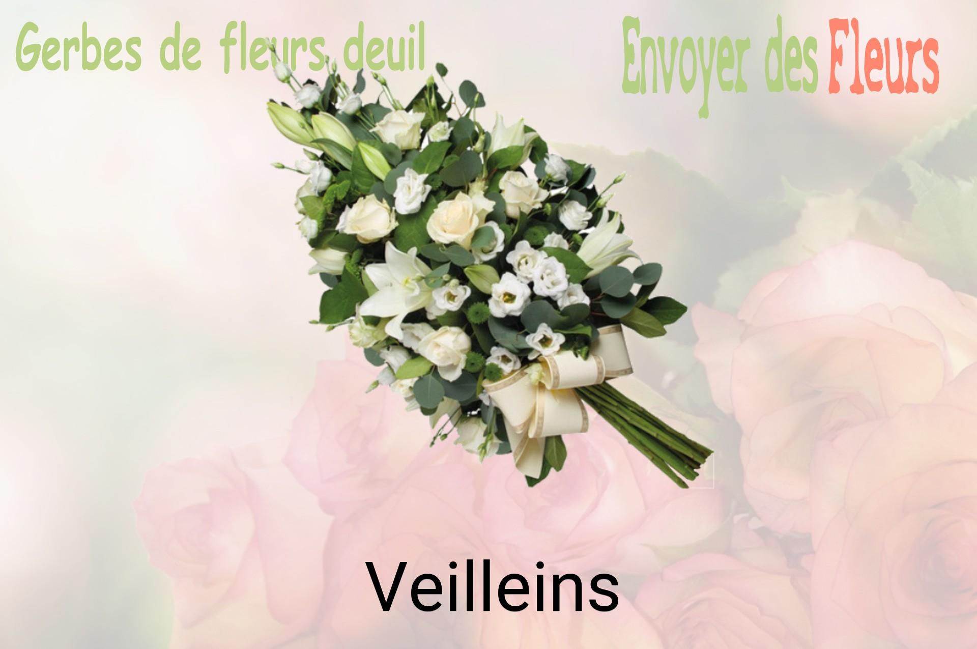 Gerbe de fleurs de deuil livrée à Veilleins